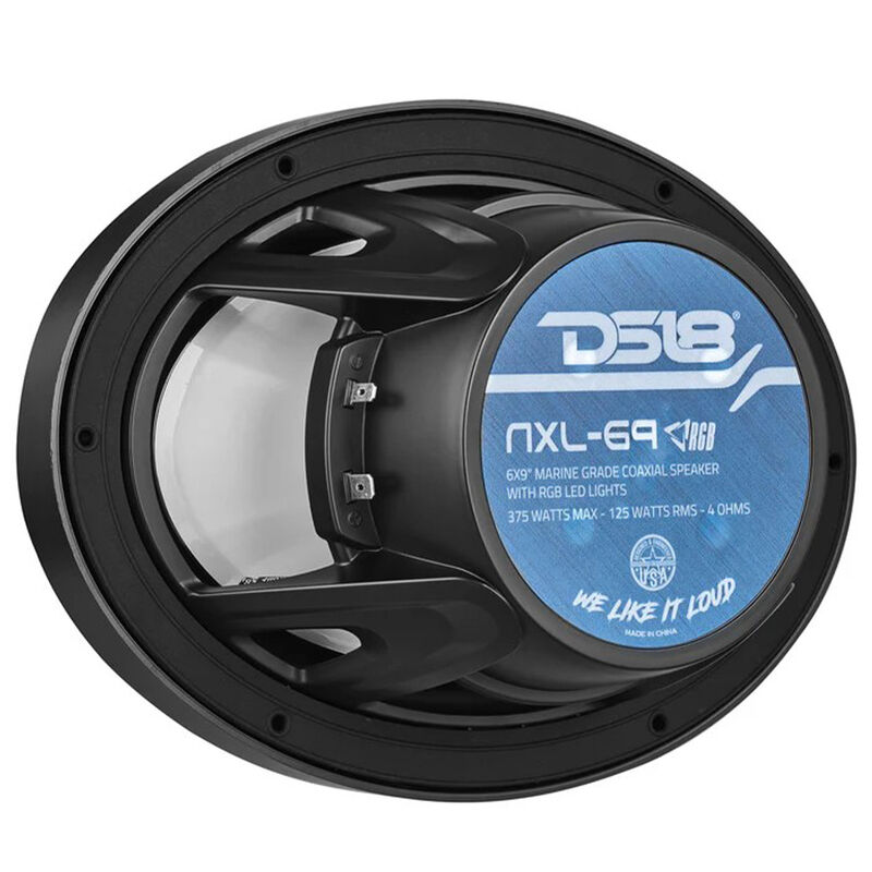 DS18 NXL-69 6" x 9" Two-Way Coaxial Marine Speakers with RGB LED Lights, Pair image number 5