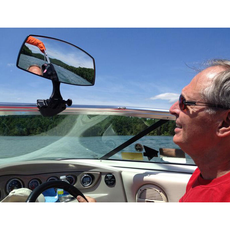 PTM Watersports VR-100 Pro Mirror and Carbon Fiber Bracket Combo, Midnight Black image number 5