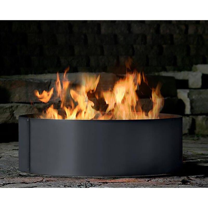 P&D Metal Works 4-Piece Solid Wood-Burning Fire Ring, 48" image number 1