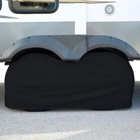 Elements Black Double Tire Cover, 27"-29"