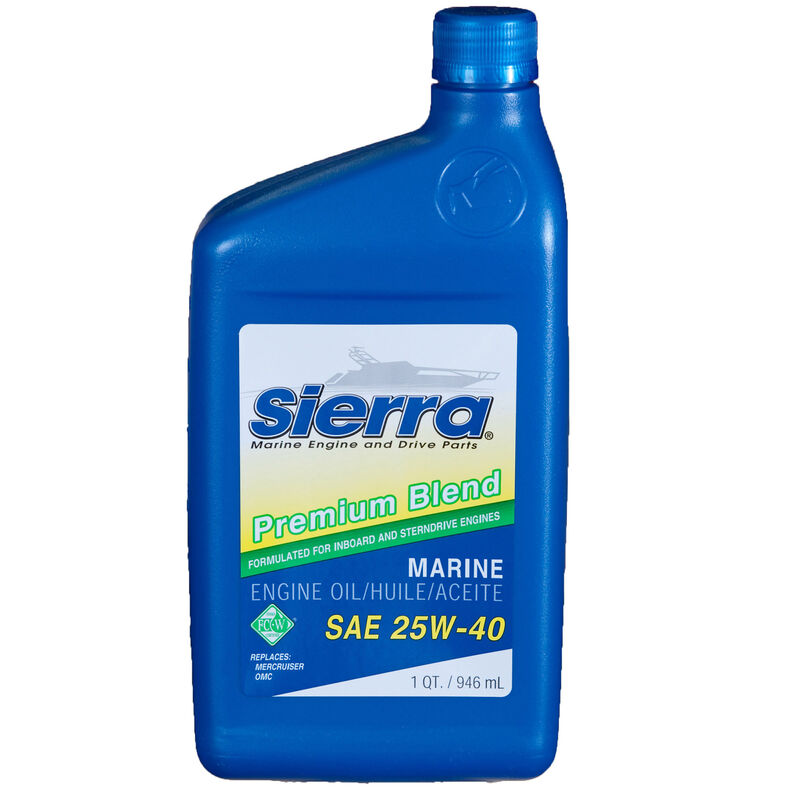 Sierra 25W-40 Oil For Mercury Marine Engine, Sierra Part #18-9400-2 image number 1