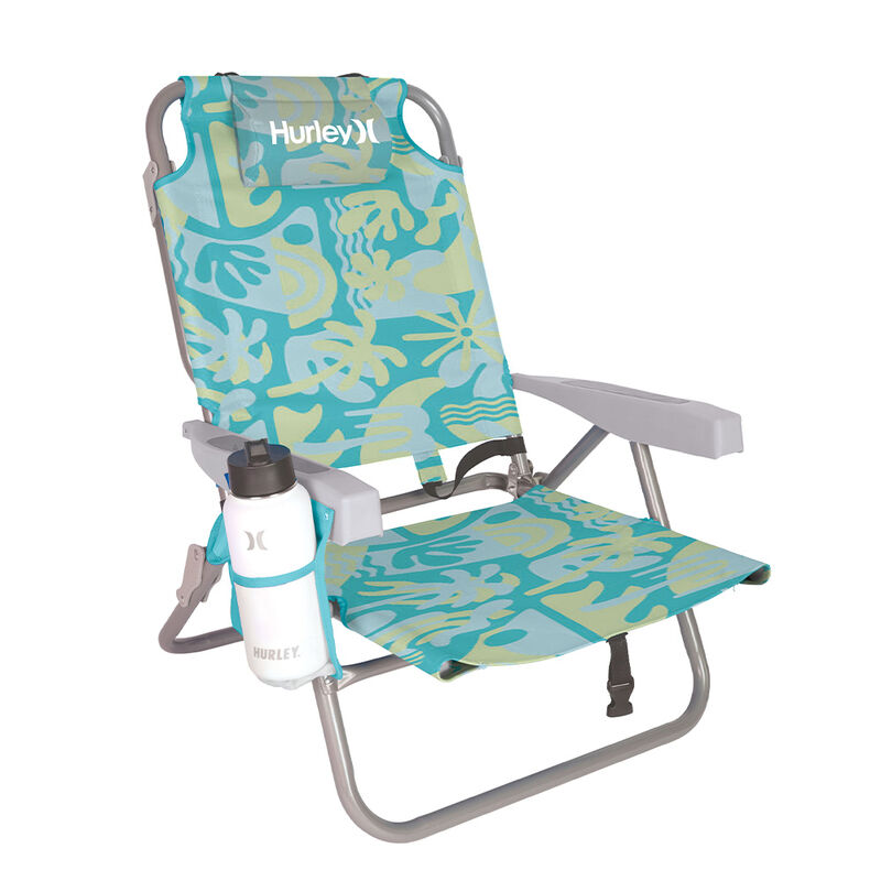 Hurley Printed Standard Backpack Beach Chair - Aqua image number 1