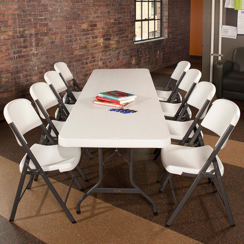 Commercial Folding Table, 8' image number 3