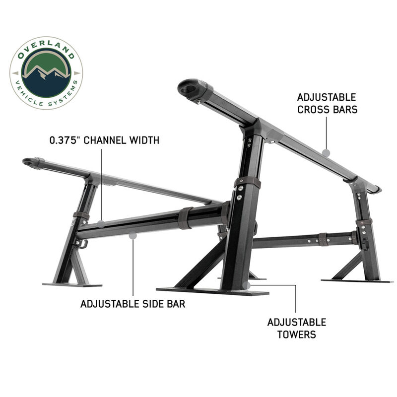 Overland Vehicle Systems Freedom Rack with Crossbars and 8' Side Support Bars image number 1