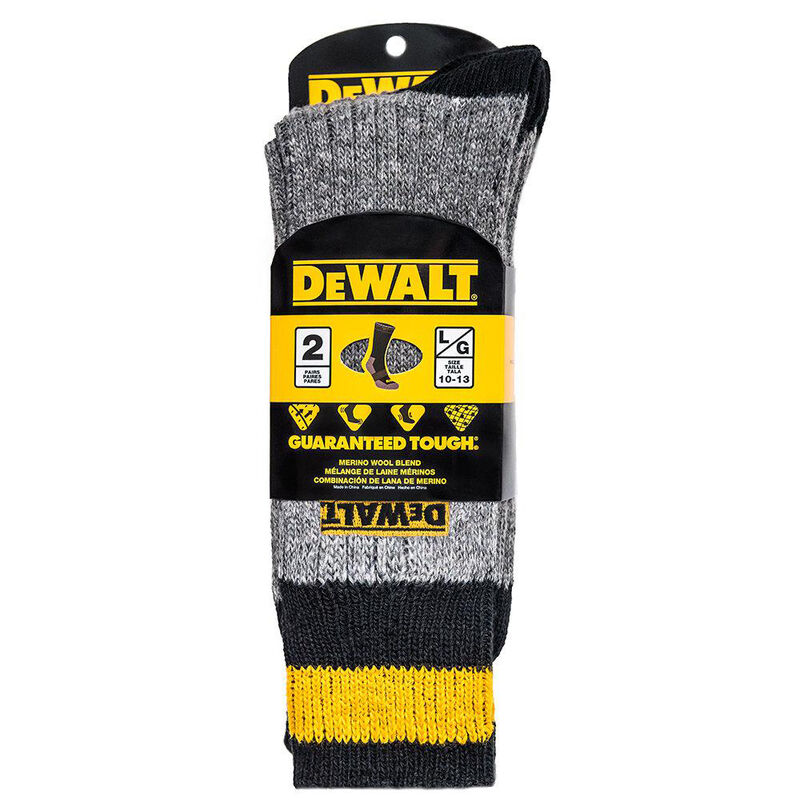 DeWalt Men’s Merino Wool-Blend Work Sock image number 2