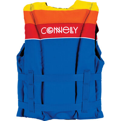 Connelly Youth Retro Nylon Life Vest, Blue/Yellow/Orange