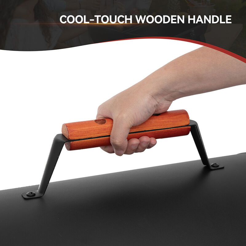 Royal Gourmet Portable Charcoal Grill with 2-Side Cooking Area image number 7