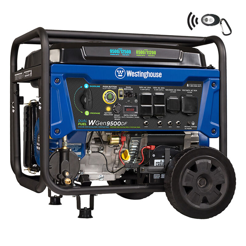 Westinghouse WGen9500DF 12,500/9,500-Watt Dual Fuel Portable Generator image number 1