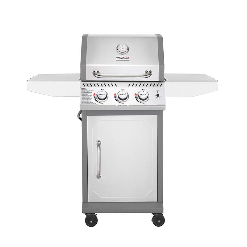 Royal Gourmet 3-Burner Cabinet Style Gas Grill - Silver