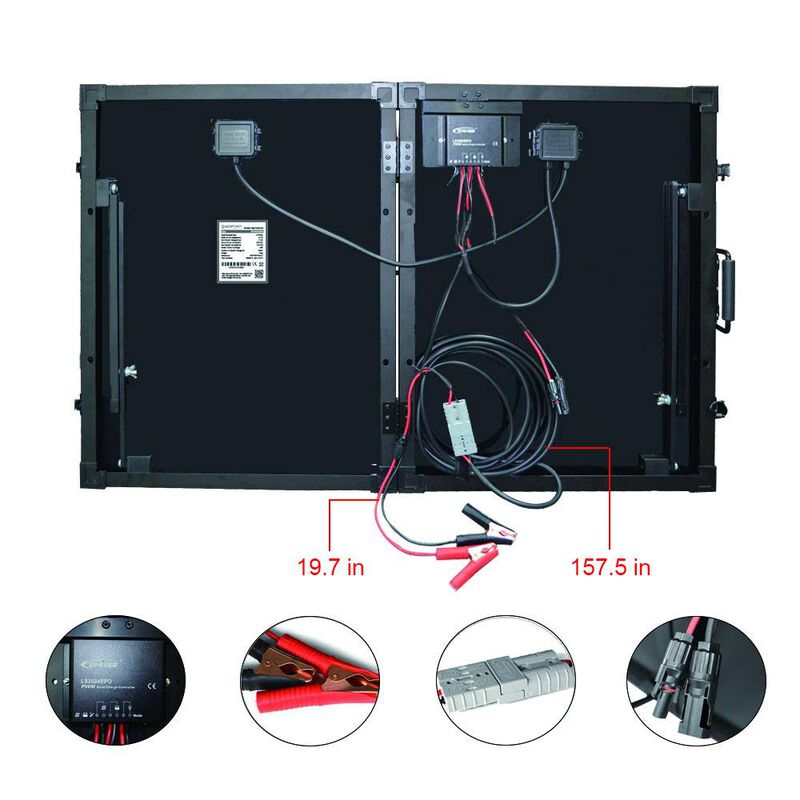 ACOPOWER 100W Foldable Solar Panel Kit wit Charge Controller image number 3