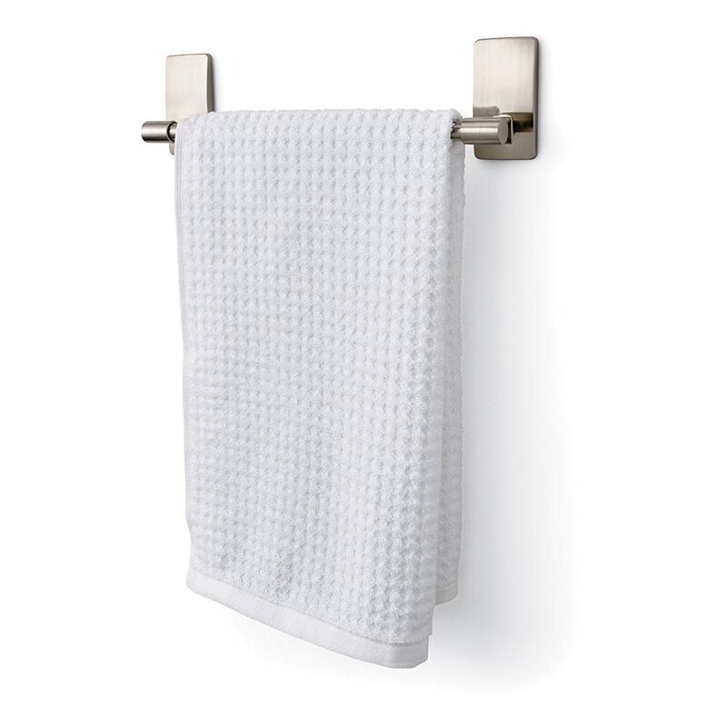 Command Bath 9” Hand Towel Bar, Satin Nickel image number 3
