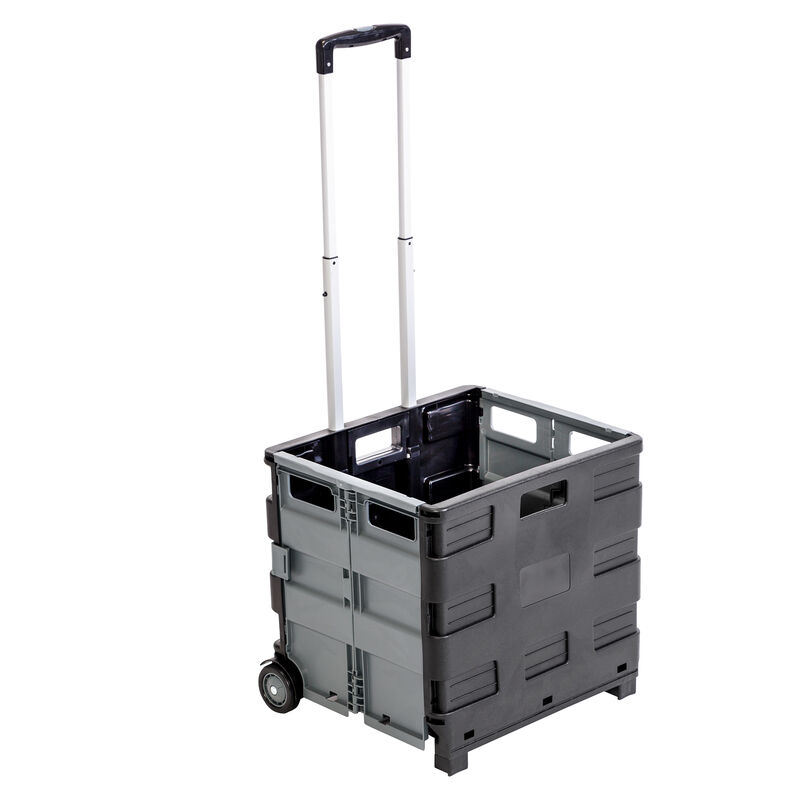 Honey Can Do Fold-Up Rolling Storage Cart with Handle image number 3