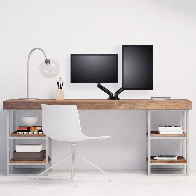Mount 17&quot;-27&quot; Gas Spring Desk Dual Monitor- Double Arm  image number 1