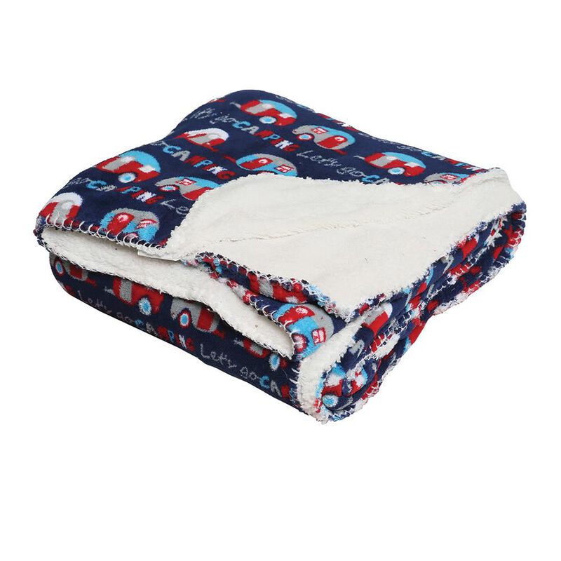 Let&rsquo;s Go Camping Throw, 50&rdquo; x 60&rdquo; image number 1