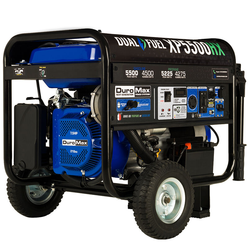 DuroMax 5,500-Watt 210cc Dual Fuel Portable Generator with CO Alert image number 1