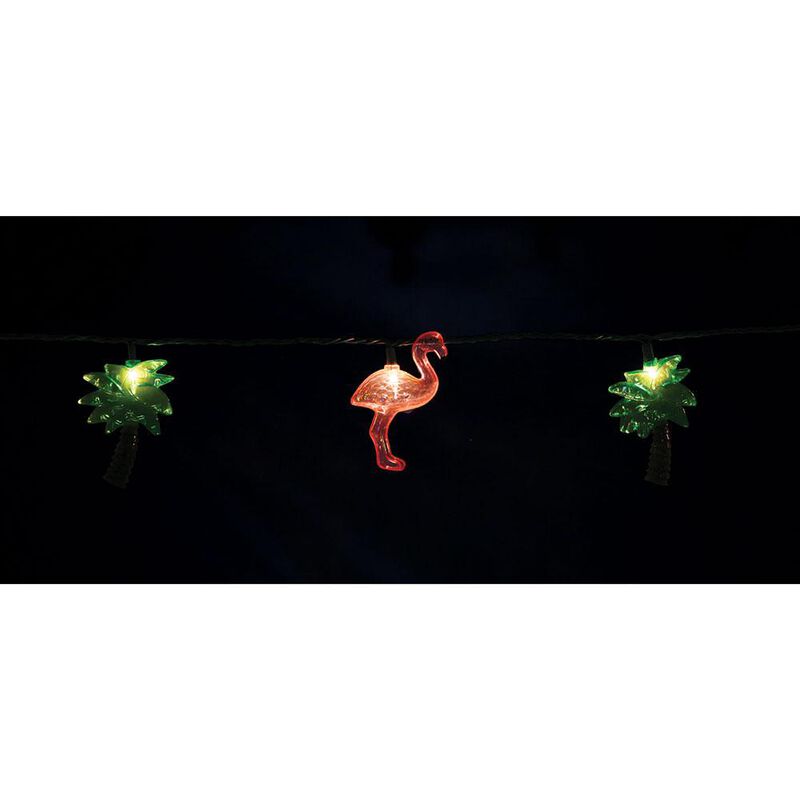 Flamingo & Palm Tree Mini Light Set, 10 Lights, 8 1/2&rsquo; Cord image number 7