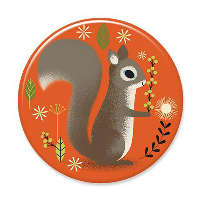 ?Badge Bomb Orange Squirrel Big Magnet image number 1