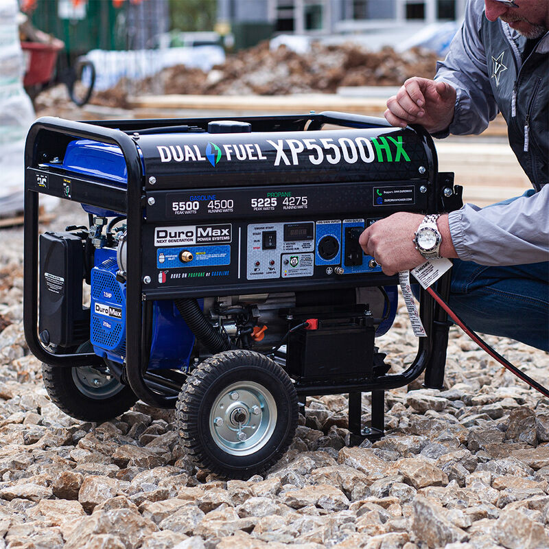 DuroMax 5,500-Watt 210cc Dual Fuel Portable Generator with CO Alert image number 8