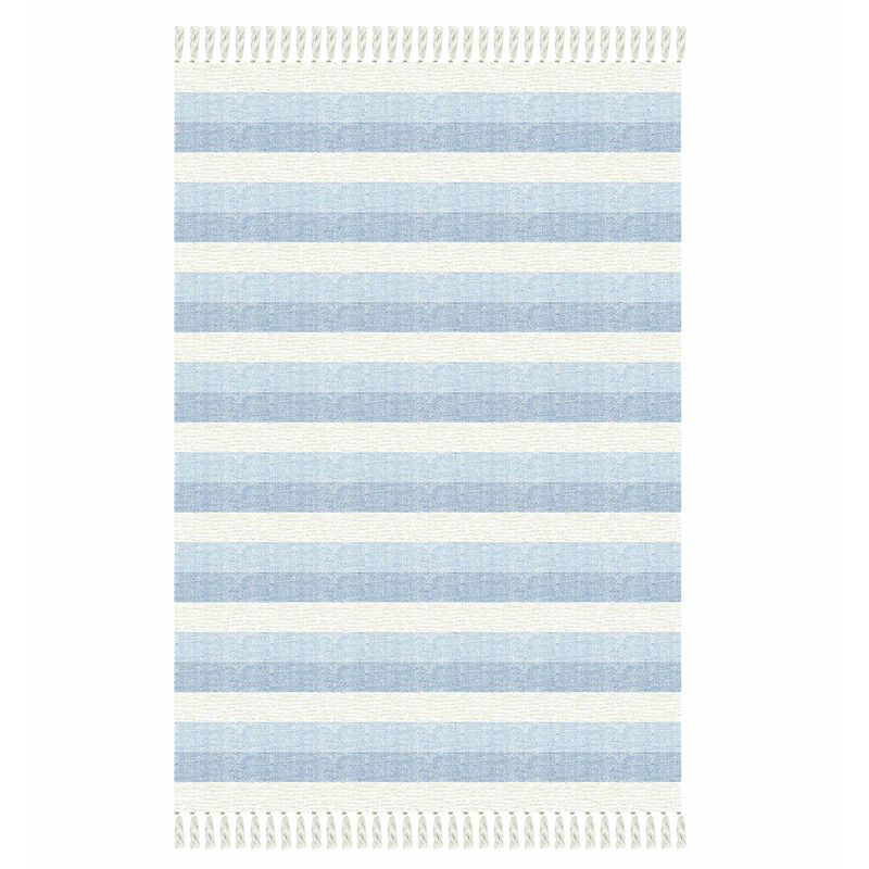 Hurley Cotton Woven Throw - Blue/White Stripe