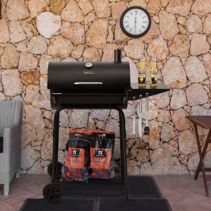 Royal Gourmet CC1624 BBQ Charcoal Grill w/ Side & Front Shelves image number 9