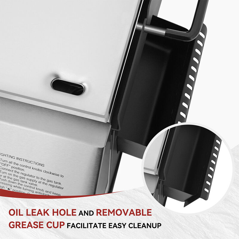 Royal Gourmet 24" Portable 3-Burner Tabletop Gas Griddle image number 8