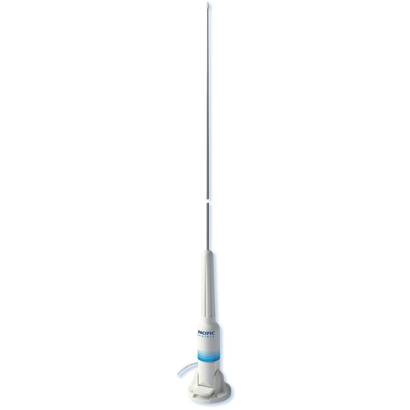 Pacific Aerials P6091 VHF 3' Stainless Steel Antenna With Lay-Down Mount image number 1