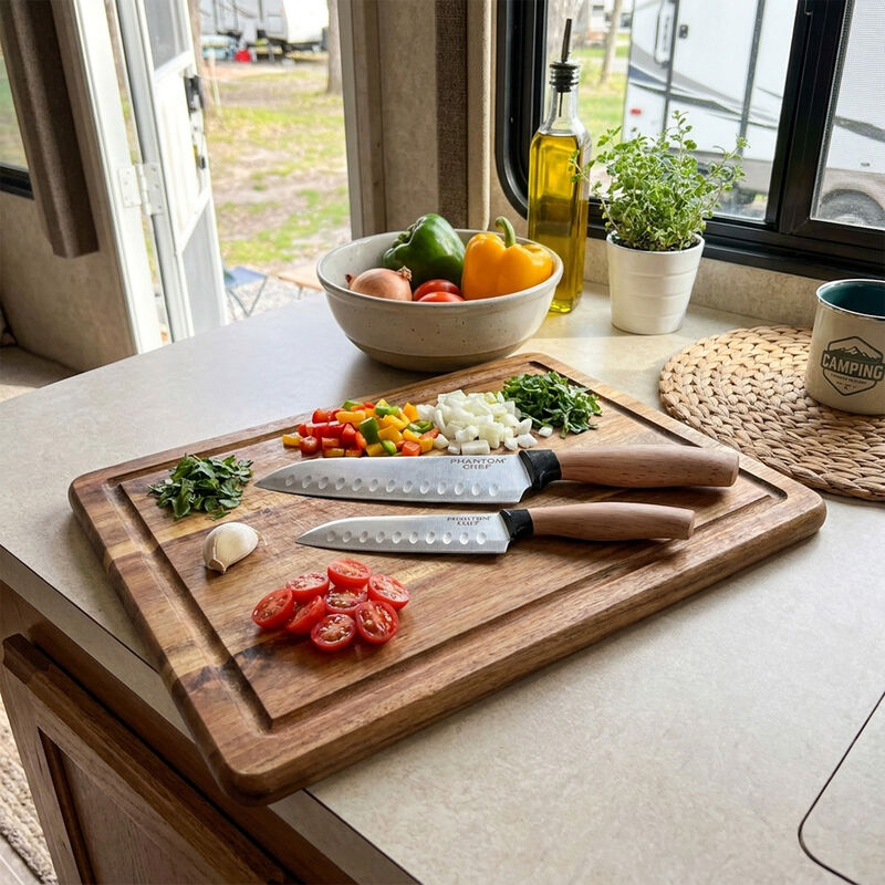 Phantom Chef 2-Piece Stainless Steel Santoku Knife Set image number 3