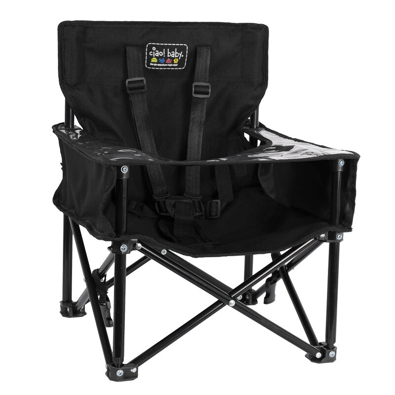 ciao! baby Pug Booster Compact Folding Booster Chair, Black image number 1