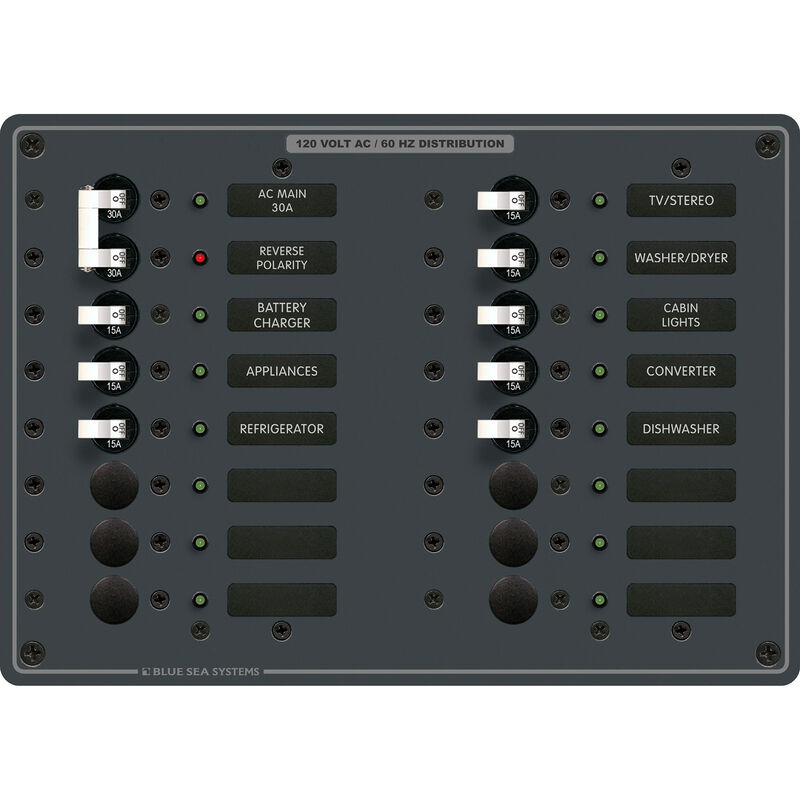 Blue Sea Systems AC Main +14 Positions Panel image number 1