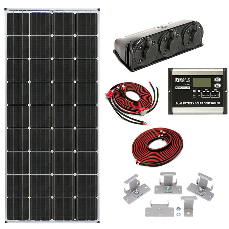 Zamp Solar 170-Watt Dual Battery Bank Roof Mount Kit image number 1