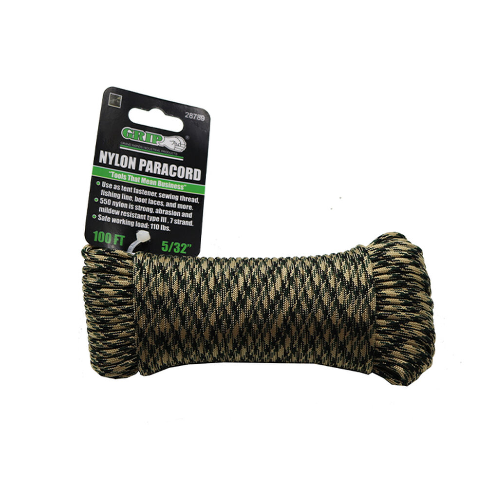 GRIP Nylon Paracord, 5/32" x 100' Overton's