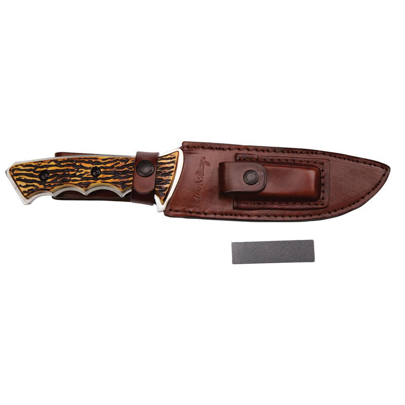 Uncle Henry Fixed Blade Knife with Leather Sheath & Sharpener image number 3