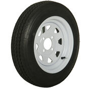 Tredit H188 4.80 x 12 Bias Trailer Tire, 4-Lug Spoke White Rim