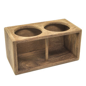 Whitecap Teak Two-Drink Rack