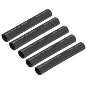 Ancor Adhesive-Lined Heat Shrink Tubing, 12-8 AWG, 6" L, 5-Pk., Black