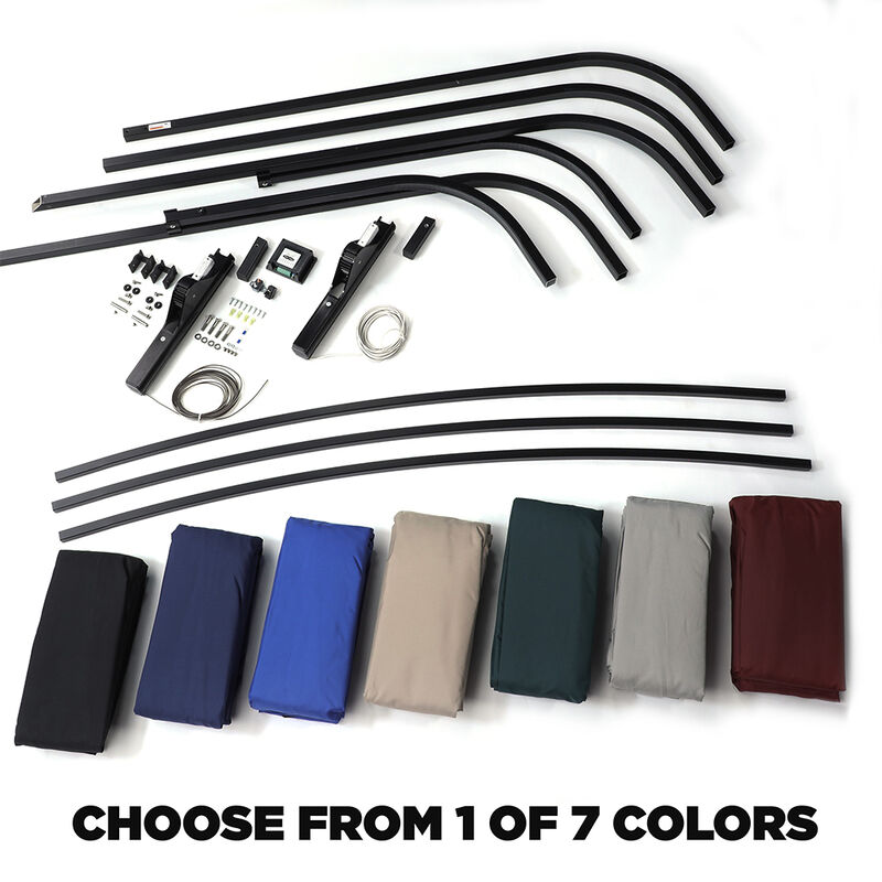 SureShade Power Automatic Bimini Top For Pontoon And Deck Boats w/Black Aluminum Frame image number 10