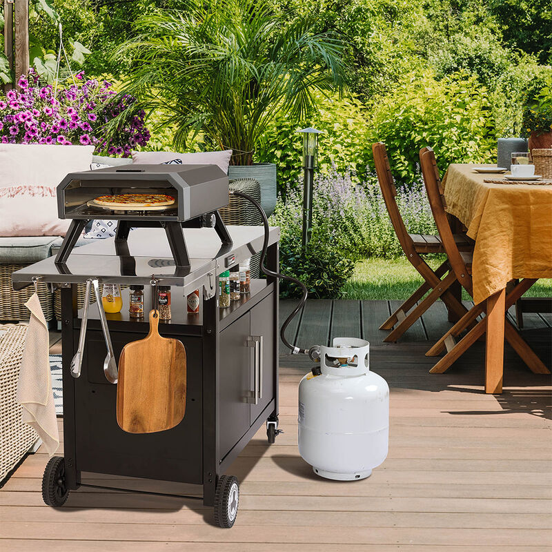 Royal Gourmet 13K BTU Portable Gas Pizza Oven w/ 13" Pizza Stone image number 12