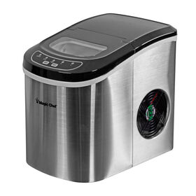 Magic Chef Portable Ice Maker, 27 Lb., Stainless Steel