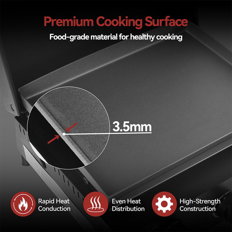 Royal Gourmet PD1503H Portable 3-Burner Propane Griddle with Hood image number 12