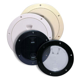 Screw-Out 6" Black Deck Plate With Smooth Center