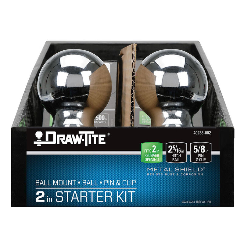 Draw-Tite Trailer Hitch Ball Mount Starter Kit, Fits 2 Inch Square Receiver, 4 Inch Drop, 7,500 lbs. Capacity image number 3