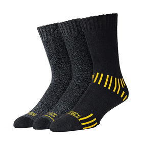 DeWalt Men&rsquo;s Everyday Cotton-Blend Crew Work Socks, 3-Pack