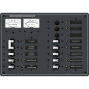 Blue Sea Systems Panel, 230V AC (European) AC Main + 11 Positions & Micro Meters