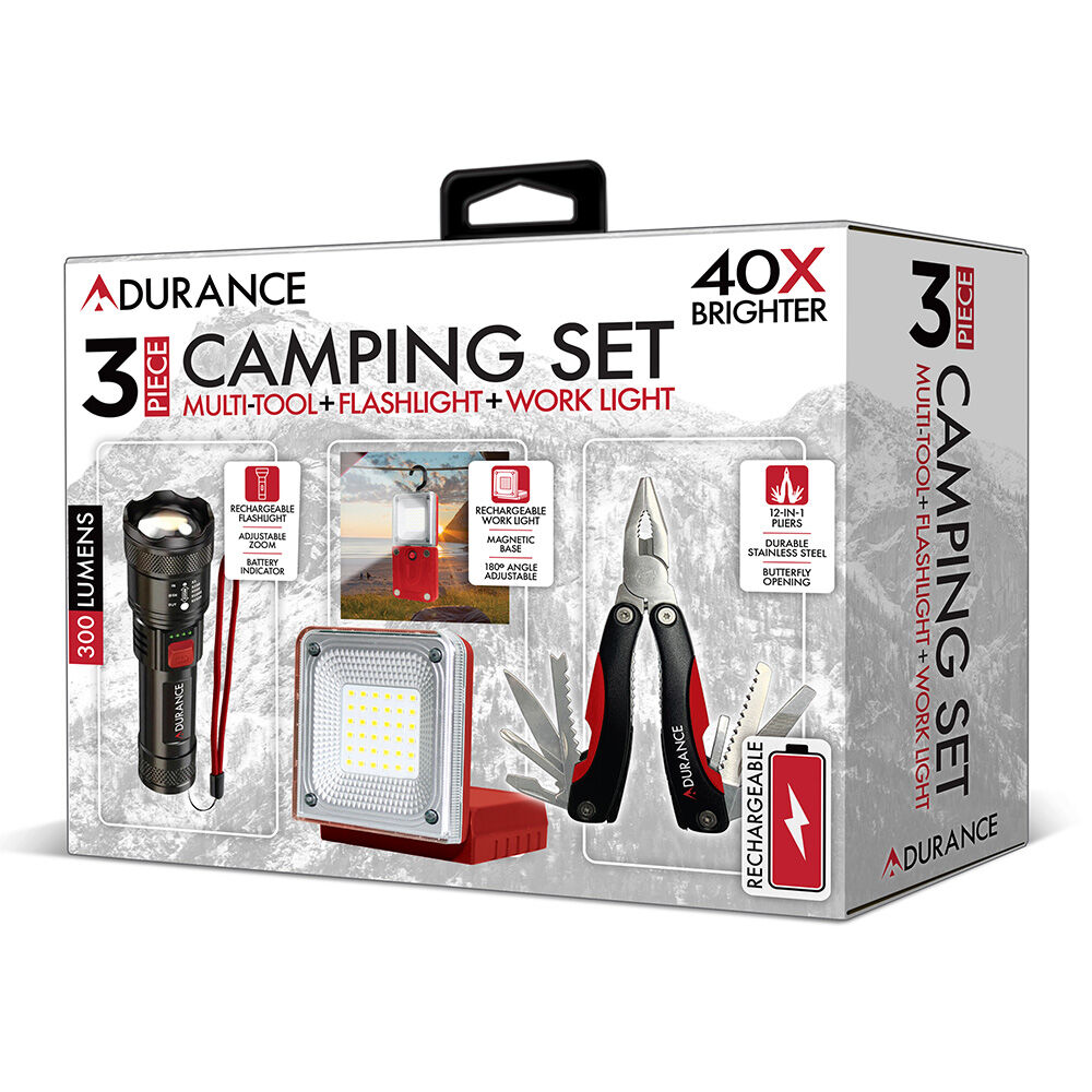 アブ アンバサダー ライト 3台セット Adurance 3-Piece Camp Set Multi-Tool+Flashlight+Work Light