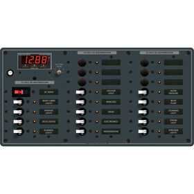Blue Sea Systems Panel, DC Main + 20 Positions w/Digital Multi-Function Meter