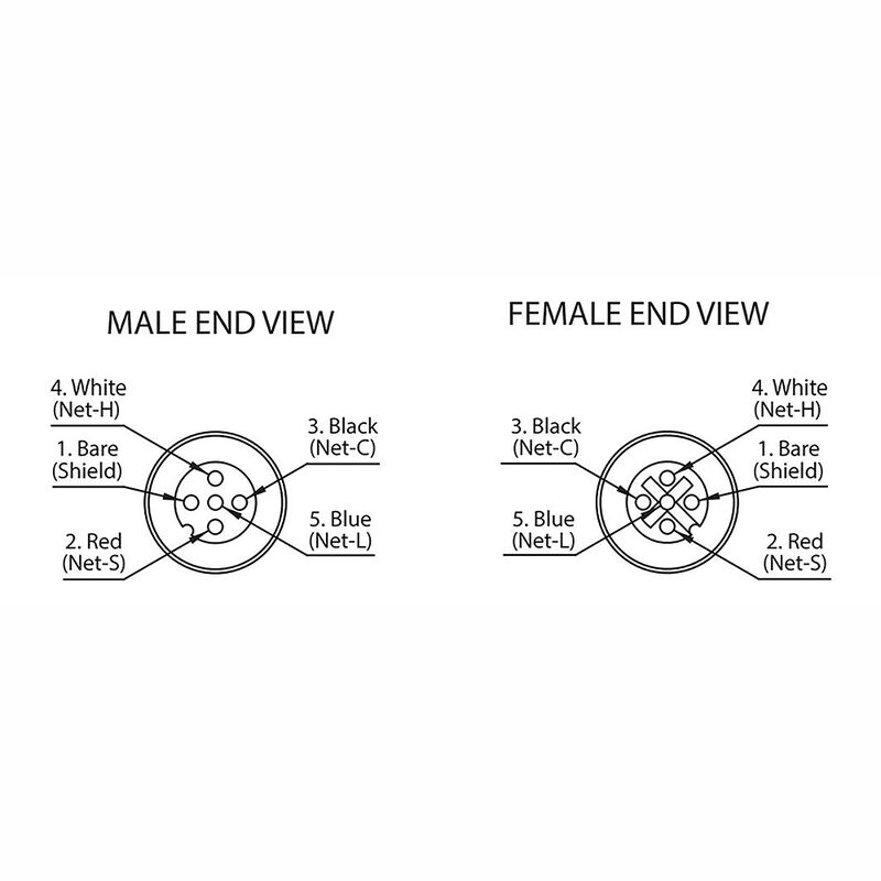 Maretron Micro Double-Ended Cordset, 0.5-Meter, Gray image number 4