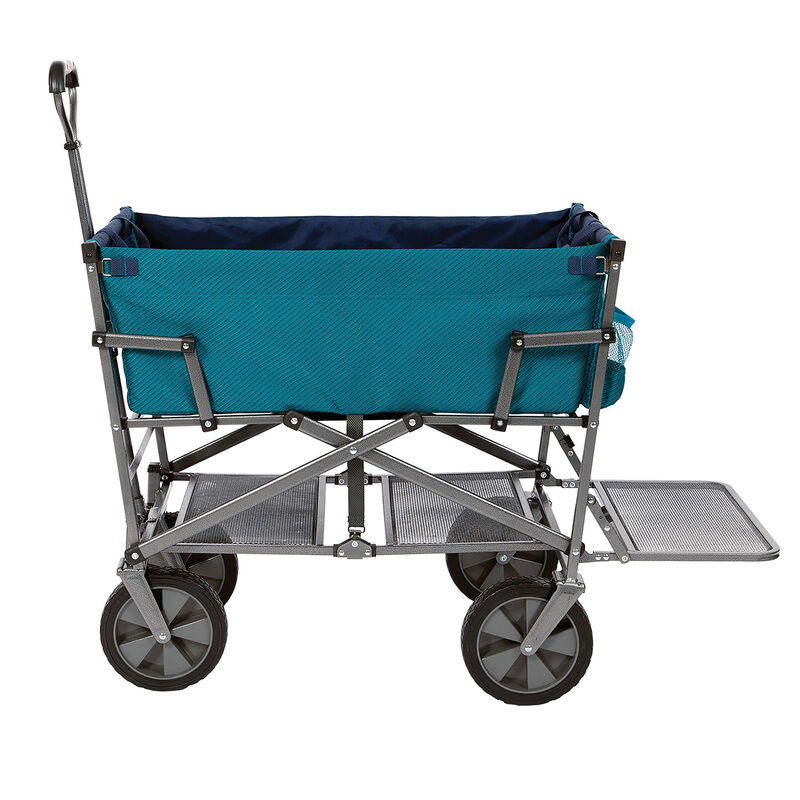 Collapsible Double Decker Outdoor Utility Wagon, Teal image number 4