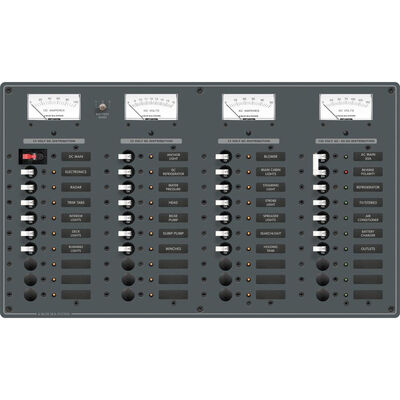 Blue Sea AC Main/DC Main Toggle Circuit Breaker Panel, Model 8095