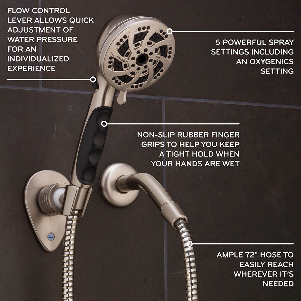 Oxygenics Fury RV Handheld Shower Head Brushed Nickel