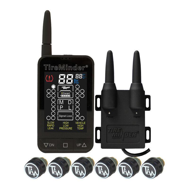 TireMinder TM-88C-6 Color Tire Pressure Monitoring System with 6 Transmitters image number 1